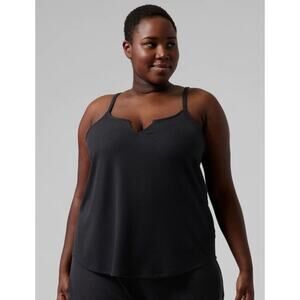 NWT Athleta Wind‎ Down Sleep Cami Black Waffle Sleeveless Women's 3X MSRP $44